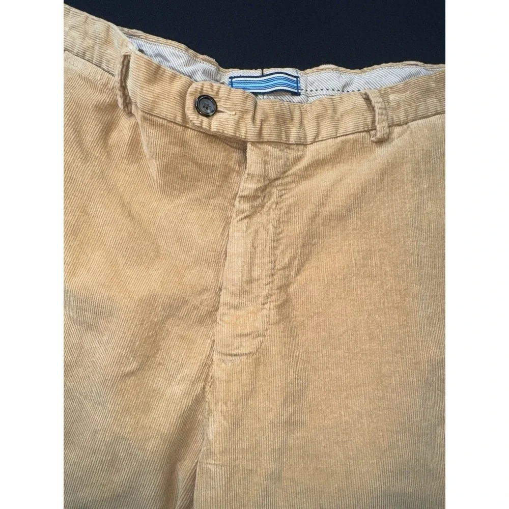 Peter‎ Millar Pants Mens 33x31 Brown Corduroy 5-Pocket Stretch Flat Front Casual